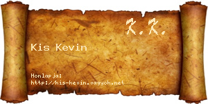 Kis Kevin névjegykártya