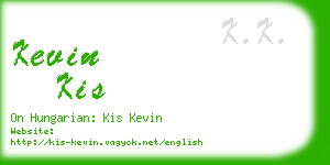 kevin kis business card